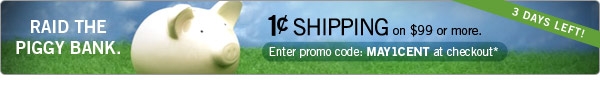 Pay 1 cent for shipping on any order of $99 or more.  Use promo code MAY1CENT at checkout.  Expires 05/16/08.