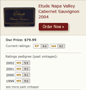 Etude Napa Valley Cabernet Sauvignon 2004