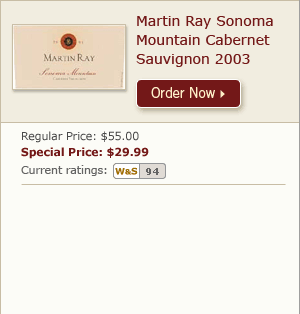 Martin Ray 2003 Sonoma Mountain Cabernet Sauvignon