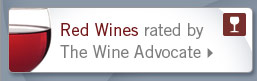 Red Wines rated by The Wine Advocate
