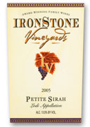 Ironstone Petite Sirah 2005 Front Label