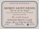 Bruno Clair Morey Saint Denis En la rue de Vergy Blanc 2008 Front Label