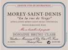 Bruno Clair Morey Saint Denis En la rue de Vergy Blanc 2009 Front Label