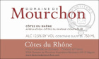 Domaine de Mourchon Cotes du Rhone 2012 Front Label