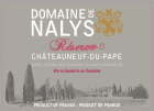Domaine de Nalys Chateauneuf-du-Pape Reserve 2013 Front Label