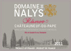 Domaine de Nalys Chateauneuf-du-Pape Reserve 2011 Front Label