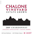 Chalone Estate Chardonnay 2009 Front Label