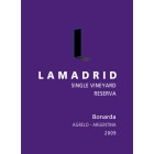 Lamadrid Bonarda Reserva 2009 Front Label
