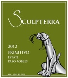 Sculpterra Winery Estate Primitivo 2012  Front Label