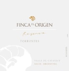 Finca El Origen Reserva Torrontes 2012 Front Label