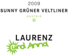 Laurenz V Laurenz und Anna Sunny Gruner Veltliner 2009 Front Label