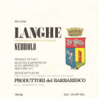 Produttori del Barbaresco Langhe Nebbiolo 2012 Front Label