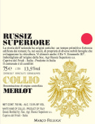 Russiz Superiore Collio Merlot 2011 Front Label