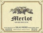 Delas Merlot 1998 Front Label