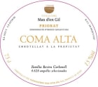 Mas d'en Gil Coma Alta 2013 Front Label