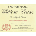Chateau Certan de May  2014 Front Label