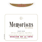 Domaine de la Cote Memorious Pinot Noir 2013 Front Label