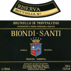 Biondi-Santi Tenuta Greppo Brunello di Montalcino Riserva 2006 Front Label