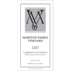 Marston Family Vineyard Cabernet Sauvignon 2007 Front Label