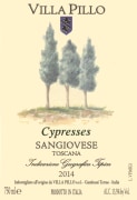 Villa Pillo Cypresses Sangiovese 2014 Front Label