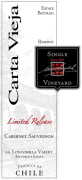Carta Vieja Limited Release Single Vineyard Cabernet Sauvignon 2012 Front Label