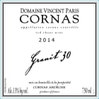 Vincent Paris Cornas Granit 30 2014 Front Label