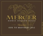 Mercer Estates Ode to Brothers Red 2012 Front Label