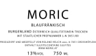 Moric Blaufrankisch 2013 Front Label