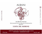 Albani Viticoltori Oltrepo Pavese Costa del Morone Rosso 2004 Front Label