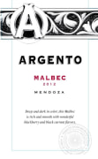 Argento Malbec 2012 Front Label