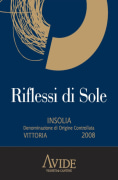 Azienda Vitivinicola Avide Vittoria Riflessi di Sole 2008 Front Label