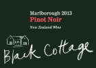 Black Cottage Wines Pinot Noir 2013 Front Label