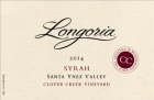 Longoria Clover Creek Vineyard Syrah 2014 Front Label