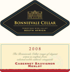 Bonnievale Cellar Cabernet Sauvignon Merlot 2008 Front Label