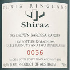 Chris Ringland Shiraz 2006 Front Label