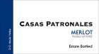 Casas Patronales Merlot 2014 Front Label