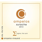 Ampelos Cellars Syrache 2013 Front Label