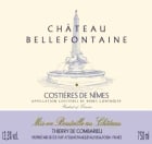 Chateau Bellefontaine Costieres de Nimes Rouge 2005 Front Label