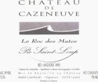 Chateau de Cazeneuve Pic Saint-Loup Le Roc des Mates 2012 Front Label