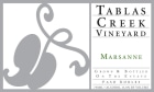 Tablas Creek Marsanne 2014 Front Label