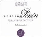 Chateau Penin Bordeaux Grande Selection Superieur 2012 Front Label