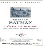 Chateau Sauman  2012 Front Label