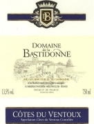 Domaine de la Bastidonne Cotes Du Ventoux Rouge 2005 Front Label