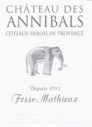 Domaine des Annibals Coteaux Varois Cuvee Fesse-Mathieux Rouge 2012 Front Label