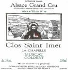 Dom. Ernest Burn Clos Saint Imer La Chapelle Goldert Muscat 2013 Front Label