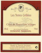 Domaine Piquemal Cotes du Roussillon Villages Les Terres Grillees 2009 Front Label