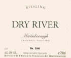 Dry River Wines Craighall Vineyard Riesling 2012 Front Label