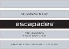 Escapade Winery Sauvignon Blanc 2012 Front Label