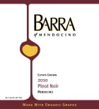 Barra of Mendocino Pinot Noir 2010 Front Label
