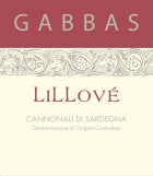 Gabbas Cannonau di Sardegna Lillove 2012 Front Label